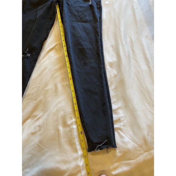 SPANX Ankle Skinny Distressed/Torn, Black Jeans Jeggings-Med - Picture 4 of 9
